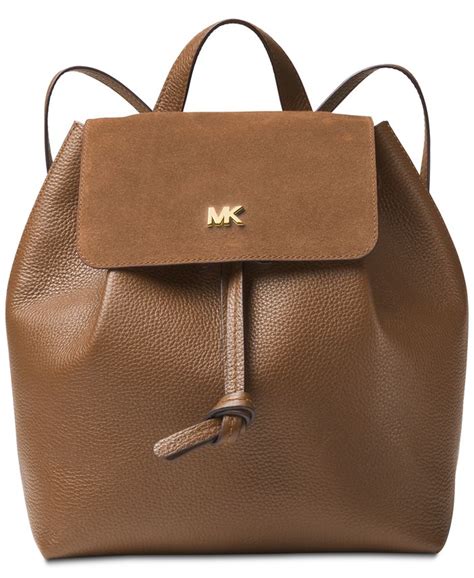 michael kors junie medium suede flap backpack|MICHAEL Michael Kors Junie Medium Flap Backpack.